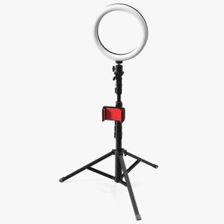 Selfie Ring Light with Tripod Stand and Phone Holder 3D