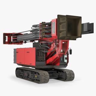 Hydraulics Pile Driver Generic Folded 3D