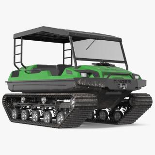 3D Dirty Tinger Track Vehicle Rigged model