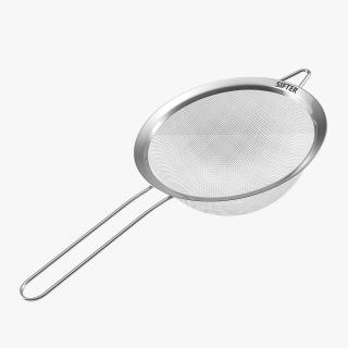 Fine Mesh Stainless Steel Strainer 3D model