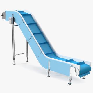 3D Incline Conveyor Rigged model