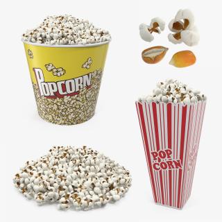 3D Popcorn 3D Models Collection model