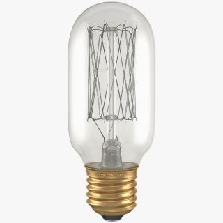 3D Vintage Edison Fat Tube Filament Bulb T45