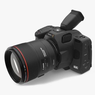 3D Cinema Camera Blackmagic Design 6K Pro with Lens model