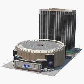 Madison Square Garden with Banners 3D model