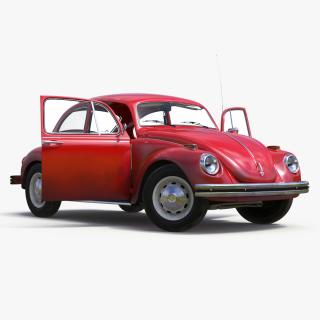 Classic Volkswagen Beetle Rigged 3D