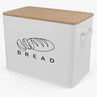 Kitchen Bread Box White Big 3D