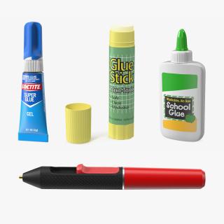 3D Glue Tubes Collection 3 model