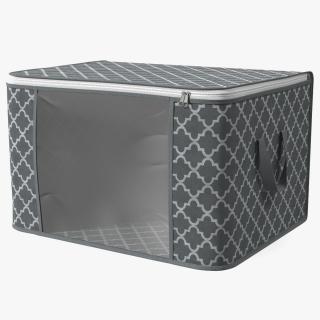 3D Foldable Storage Box Grey Empty