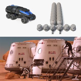 Mars Colony 3D Models Collection 3D