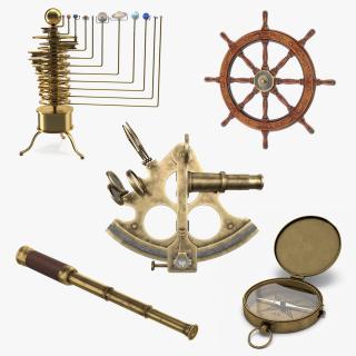 Nautical Decor Vintage Style Collection 3D model