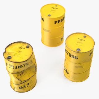 Radioactive Waste Barrels Set 3D model