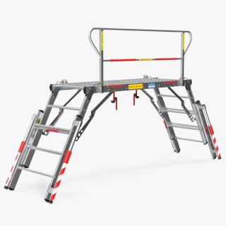 Rescue Platform with Stairs Rigged 3D model