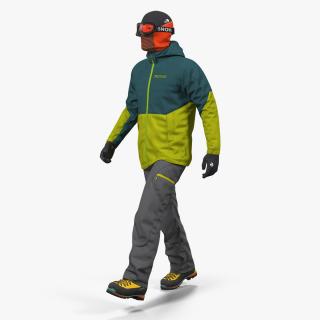 Rock Climber Winter Hiking Gear Walking Pose 3D model