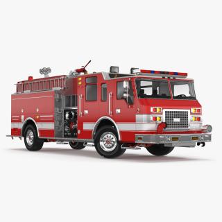 3D Fire Engine Rigged model