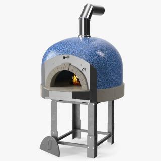 3D model Rustic Italian Pizza Oven Blue