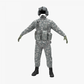 US Helicopter Pilot Uniform Camo 3D