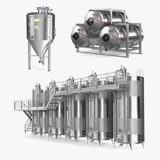 Stainless Steel Tanks Collection 3D