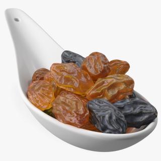 Spoon with Mixed Raisins 3D model