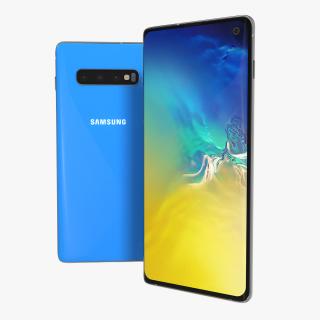 3D Samsung Galaxy S10 Blue model