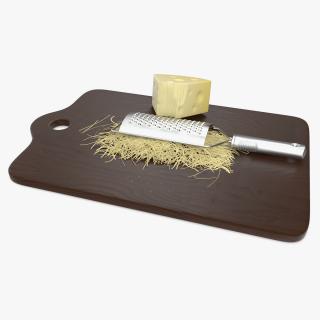 3D model Grated Cheese with Grater