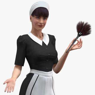 3D Housekeeping Maid in Uniform model