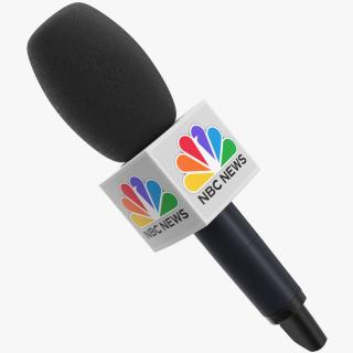 3D NBC News Interview Mic Wireless Square model