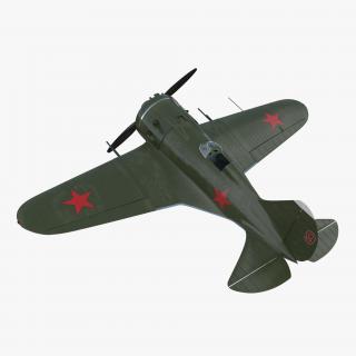 Soviet WWII Fighter Aircraft Polikarpov I-16 3D model