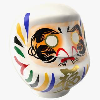 3D Japanese Daruma Doll White