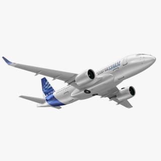 3D model Airbus A220 100 Detailed Interior Rigged