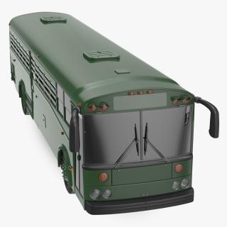 Prison Bus Exterior Only 3D model