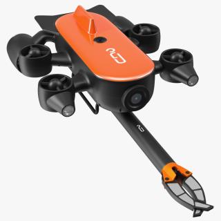 3D Titan Professional Underwater Drone Rigged for Cinema 4D