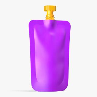 Purple Fruit Juice Pack with Spout 3D model