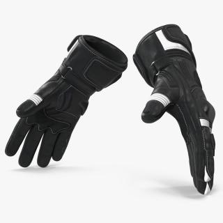 Meteor Protective Riding Gloves Black 2 3D model