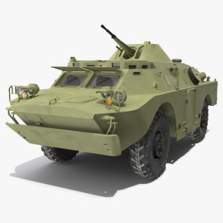 3D BRDM 2 Amphibious Vehicle Green