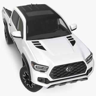 Toyota Tacoma TRD Off Road White Perl 2021 Rigged 3D model