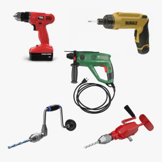 Hand Drills Collection 3 3D model