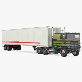 3D model Marmon Truck With Semi Trailer