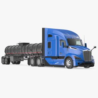 Kenworth Truck with Tanker Trailer 3D model