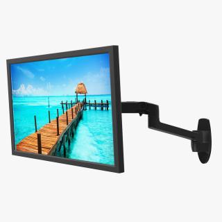 Mount Monitor Arm Generic Rigged 3D