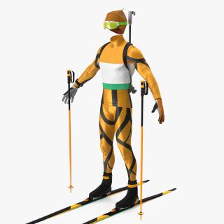 3D Biathlon Athlete Uniform Set model