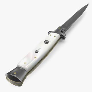 3D model Push Button Switchblade Stiletto Pearl Handle