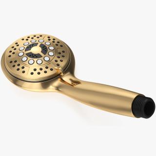 3D Gold Nozzles Dark Handheld Shower Head model