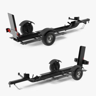 3D Folding Motorcycle Trailer