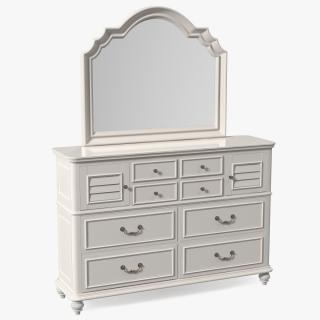 Charleston Dresser White 3D model