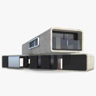 Concrete Modernist House 3D model