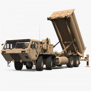 US Mobile Anti Ballistic Missile System THAAD Rigged 3D