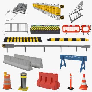 Road Barriers Collection 12 3D