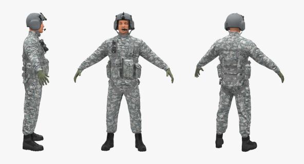 US Helicopter Pilot Camo 3D model