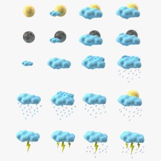 3D model Weather Symbols